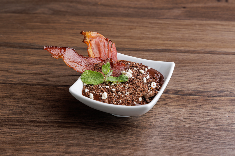 Mousse com bacon